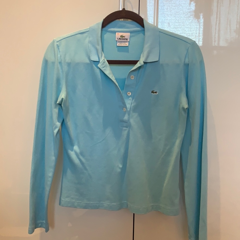 Lacoste Turquoise Polo Size 40